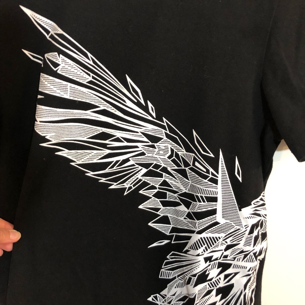 Amz Fleur Black/White T-Shirt Small View 2